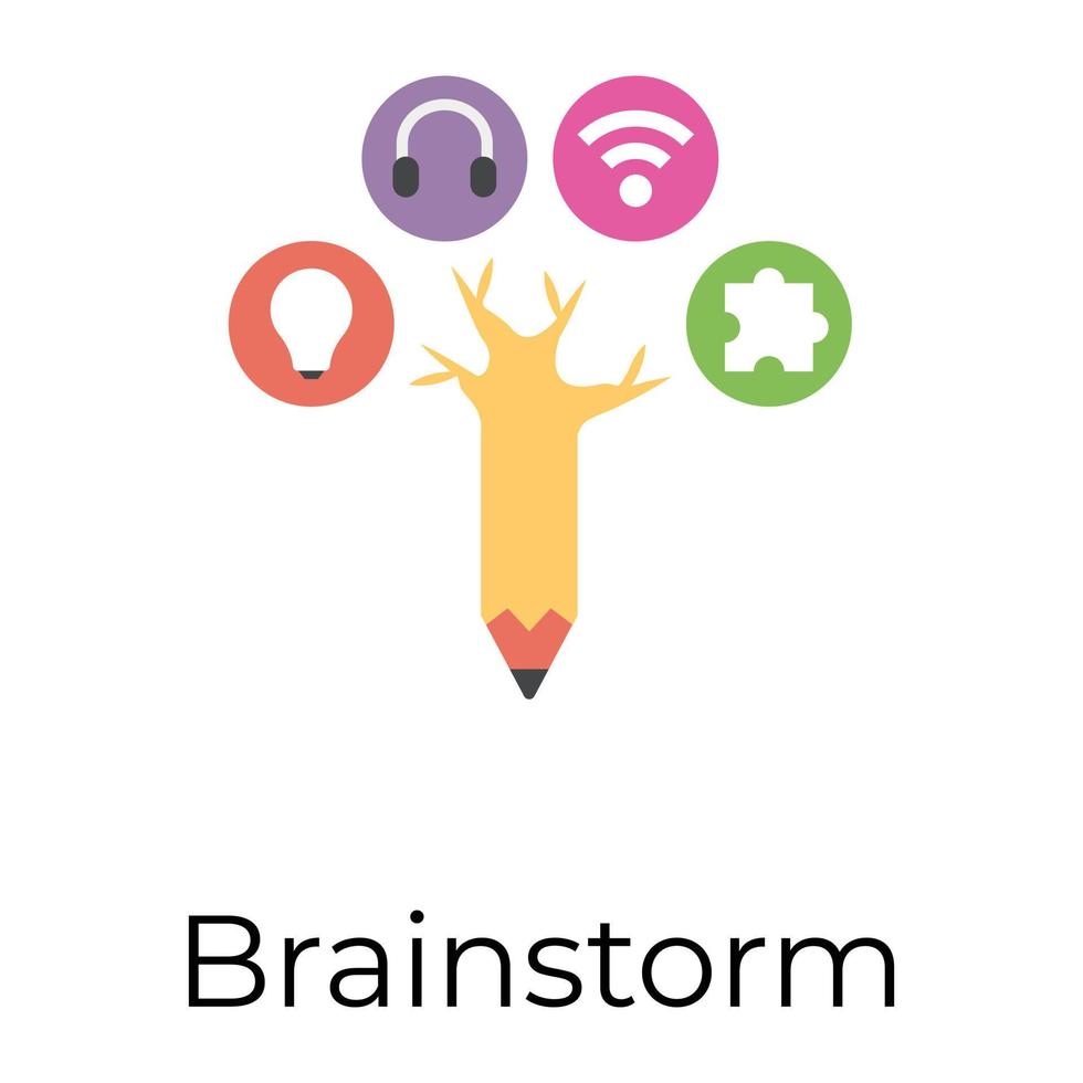 trendy brainstormconcepten vector