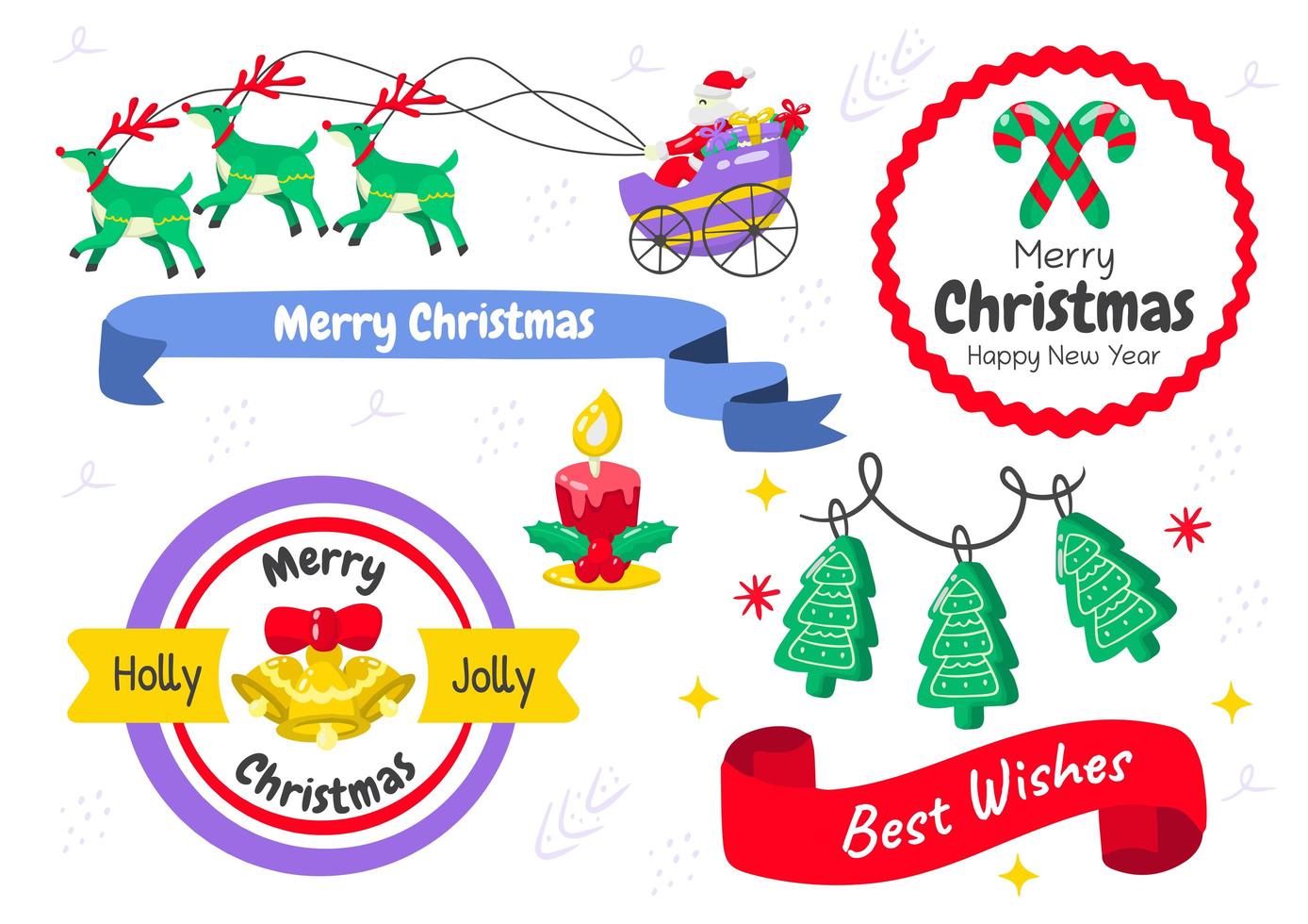 kerst banner etiketten vector