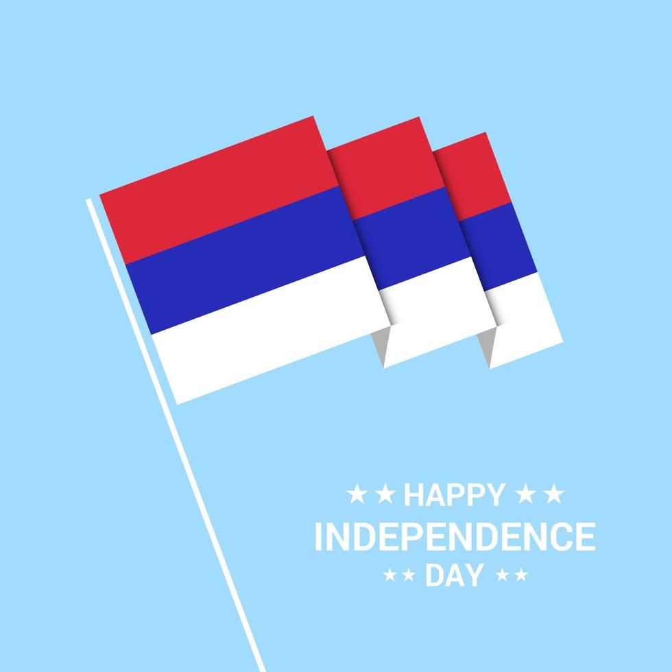 republiek srpska onafhankelijkheid dag typografisch ontwerp met vlag vector