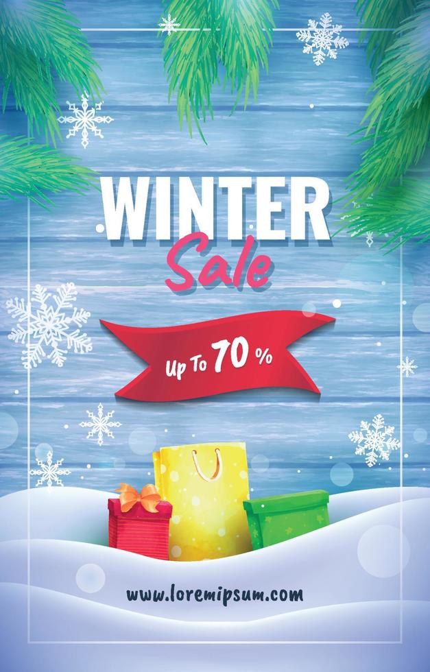 winter uitverkoop evenement poster vector