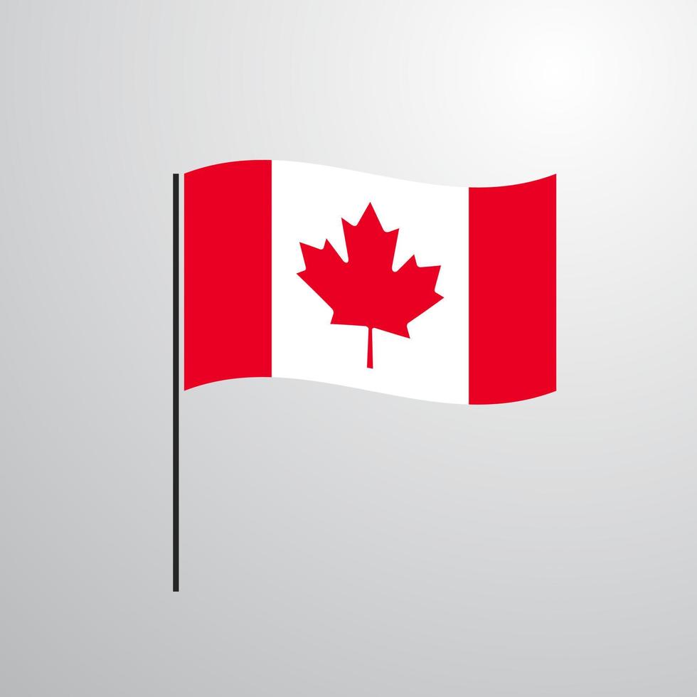 wapperende vlag van canada vector