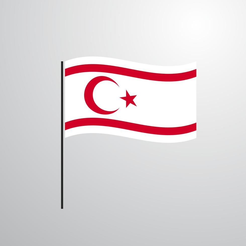 noordelijk Cyprus golvend vlag vector