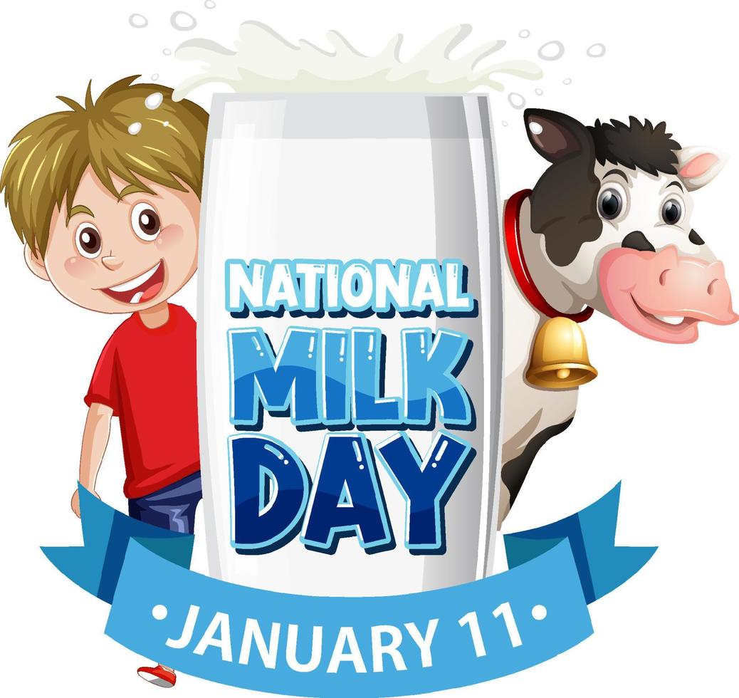 nationaal melk dag januari icoon vector