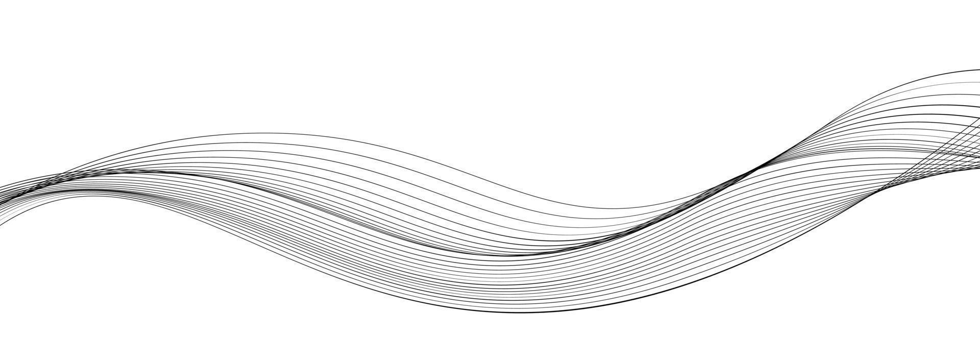 kromme Golf naadloos patroon. dun lijn golvend abstract vector achtergrond