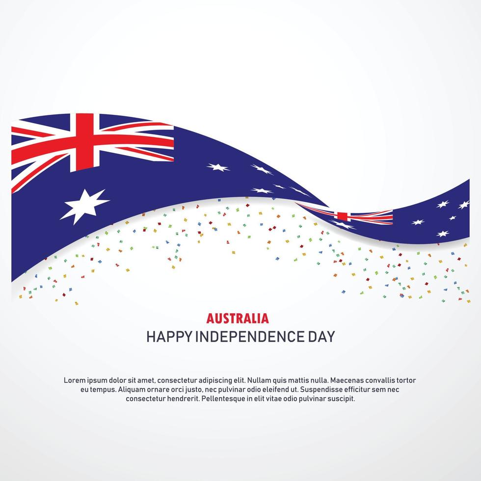 Australië gelukkig onafhankelijkheid dag achtergrond vector