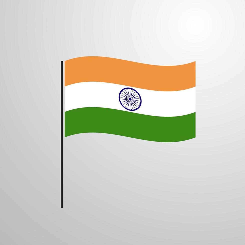 wapperende vlag van india vector