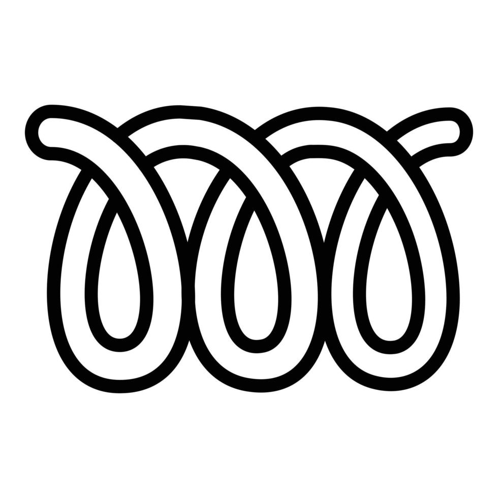 kabel spoel icoon, schets stijl vector