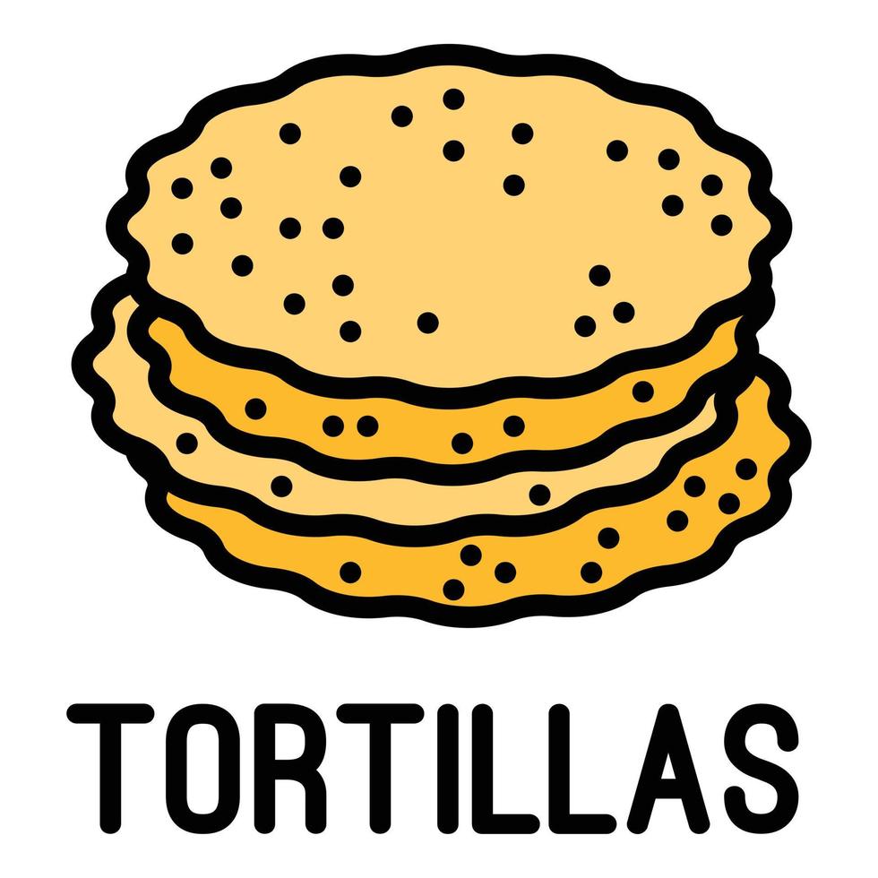 tortilla's icoon, schets stijl vector