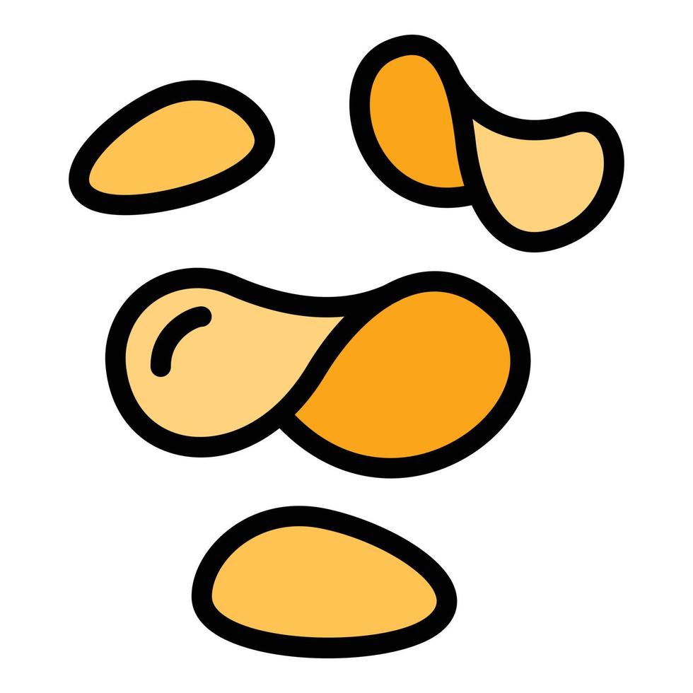 chips aardappel icoon, schets stijl vector