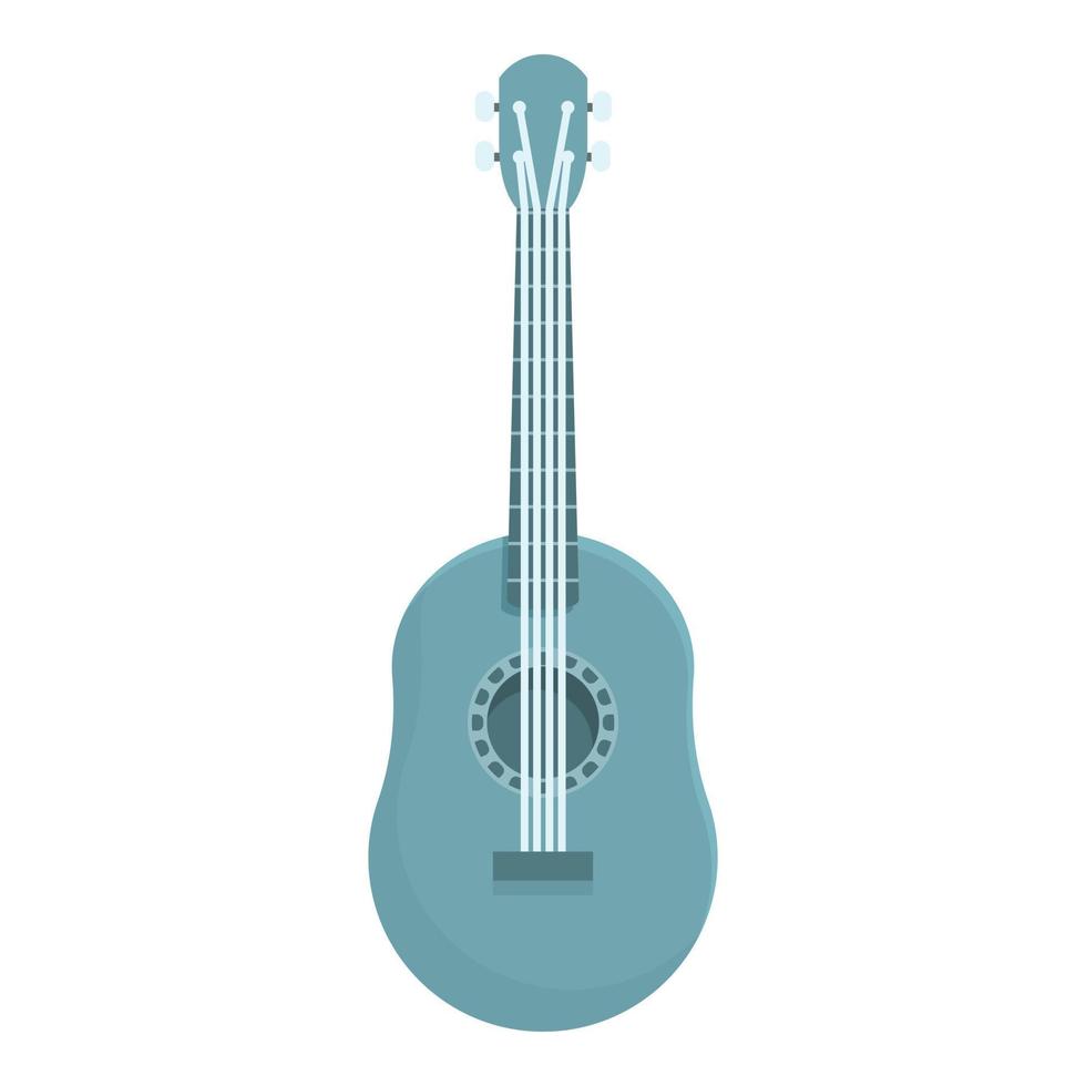 blauw ukulele icoon tekenfilm vector. akoestisch kunst vector