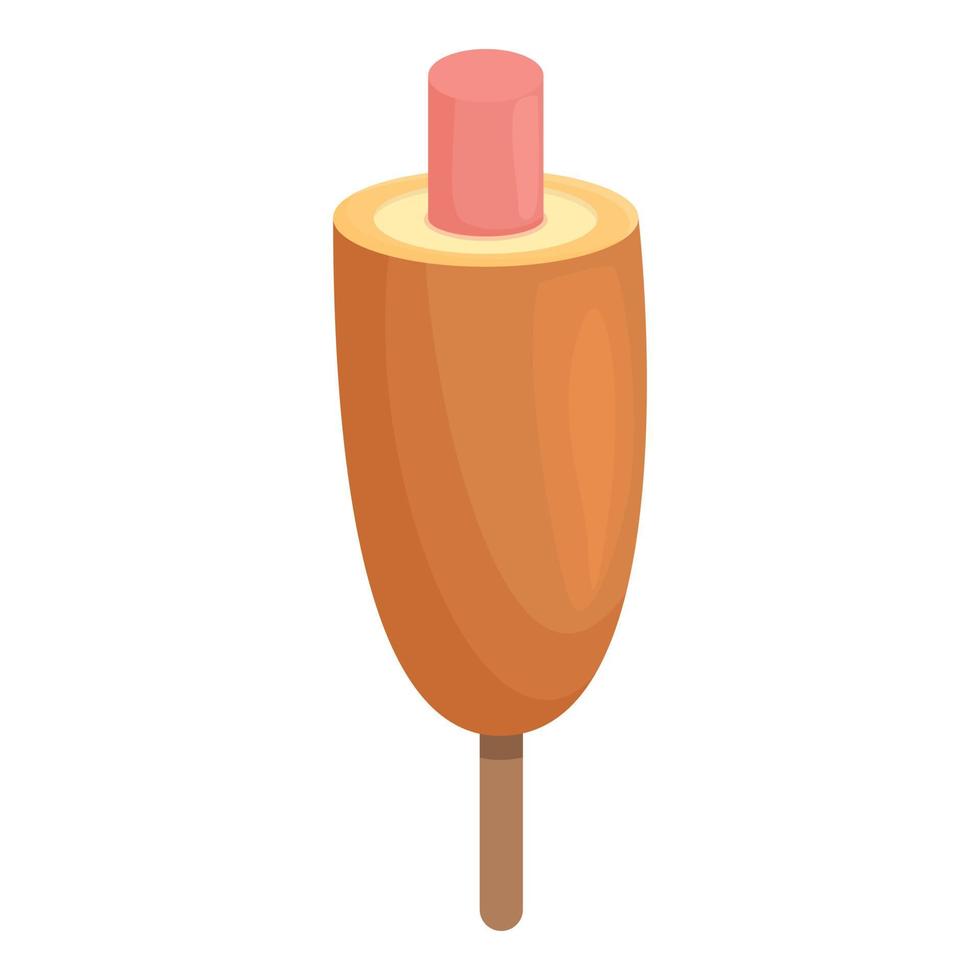 picknick maïs hond icoon tekenfilm vector. Corn dog voedsel vector