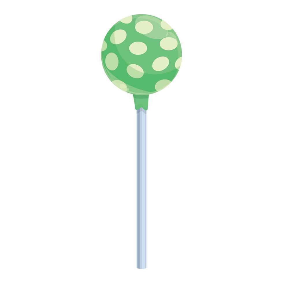 groen taart knal icoon tekenfilm vector. snoep lolly vector