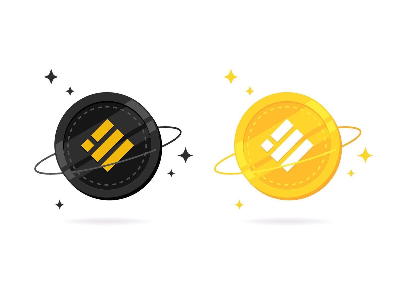 binance Amerikaanse Dollar busd munt vlak icoon geïsoleerd Aan wit achtergrond. vector