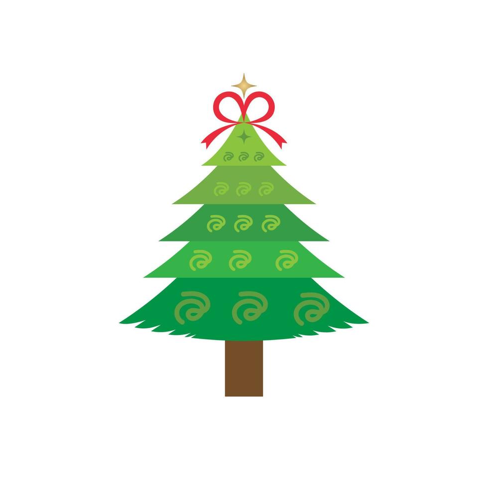 cartoon kerstboom vector