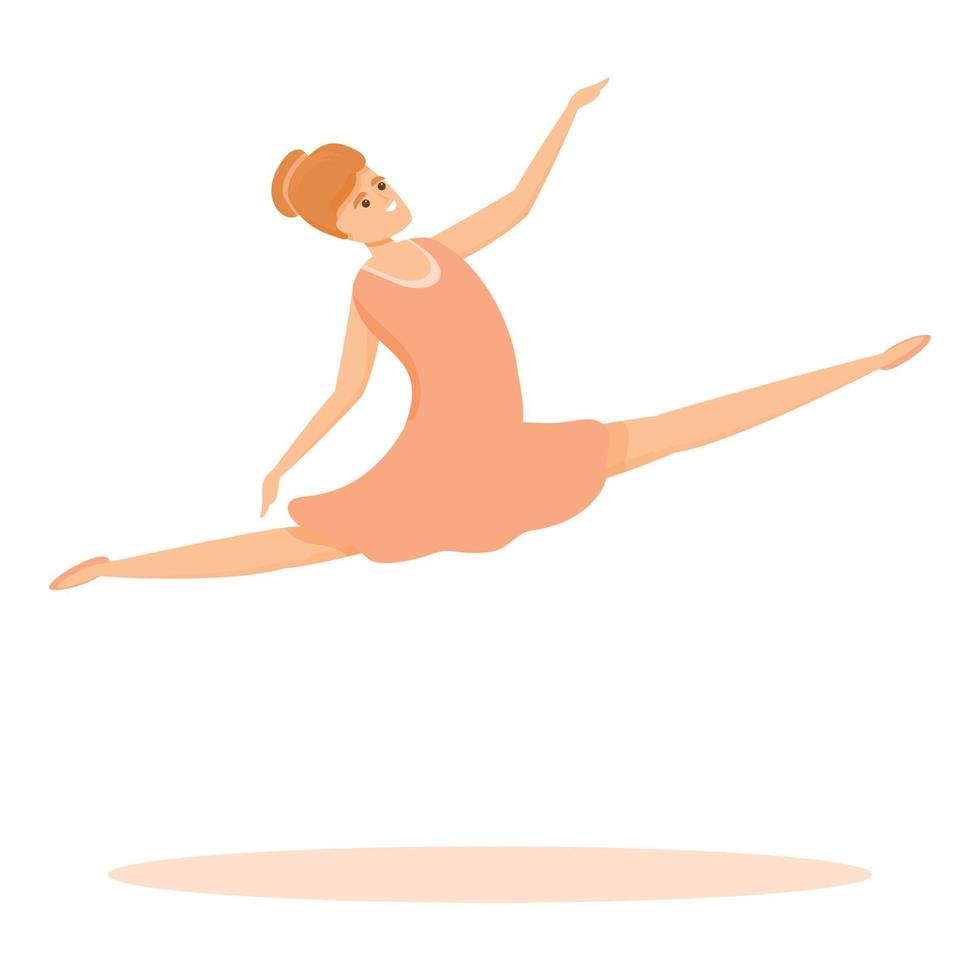 klassen ballerina icoon, tekenfilm stijl vector