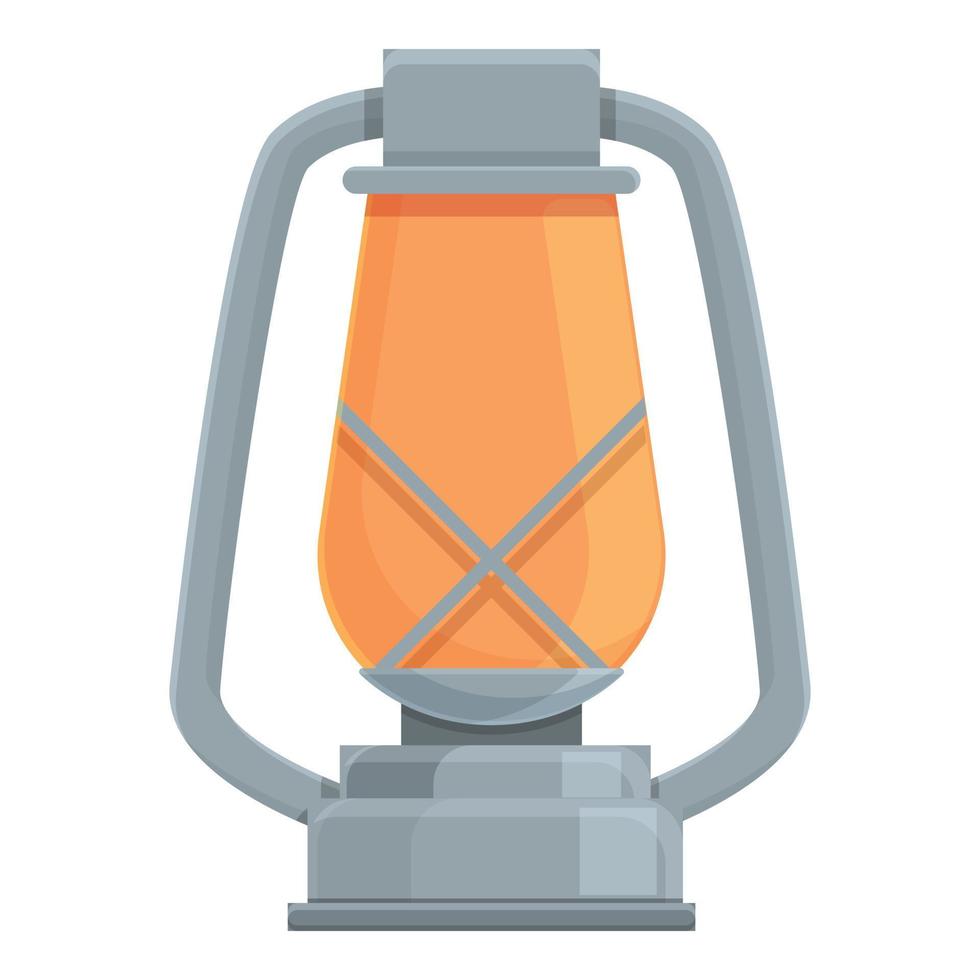 camping lamp icoon, tekenfilm en vlak stijl vector