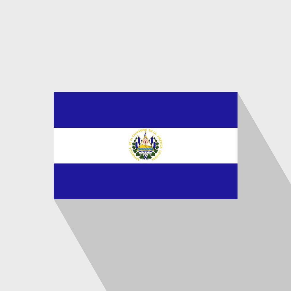 el Salvador vlag lang schaduw ontwerp vector