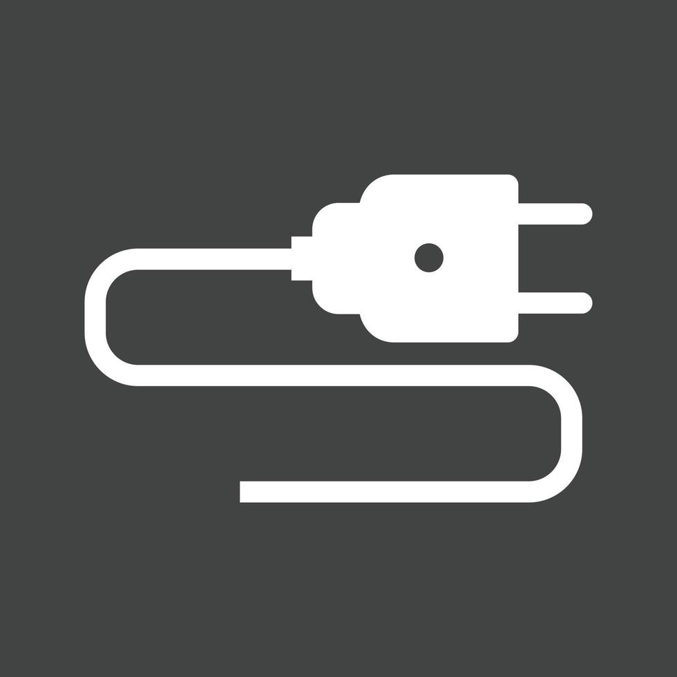 elektrisch plug glyph omgekeerd icoon vector