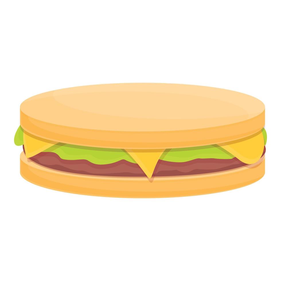 belegd broodje icoon, tekenfilm stijl vector