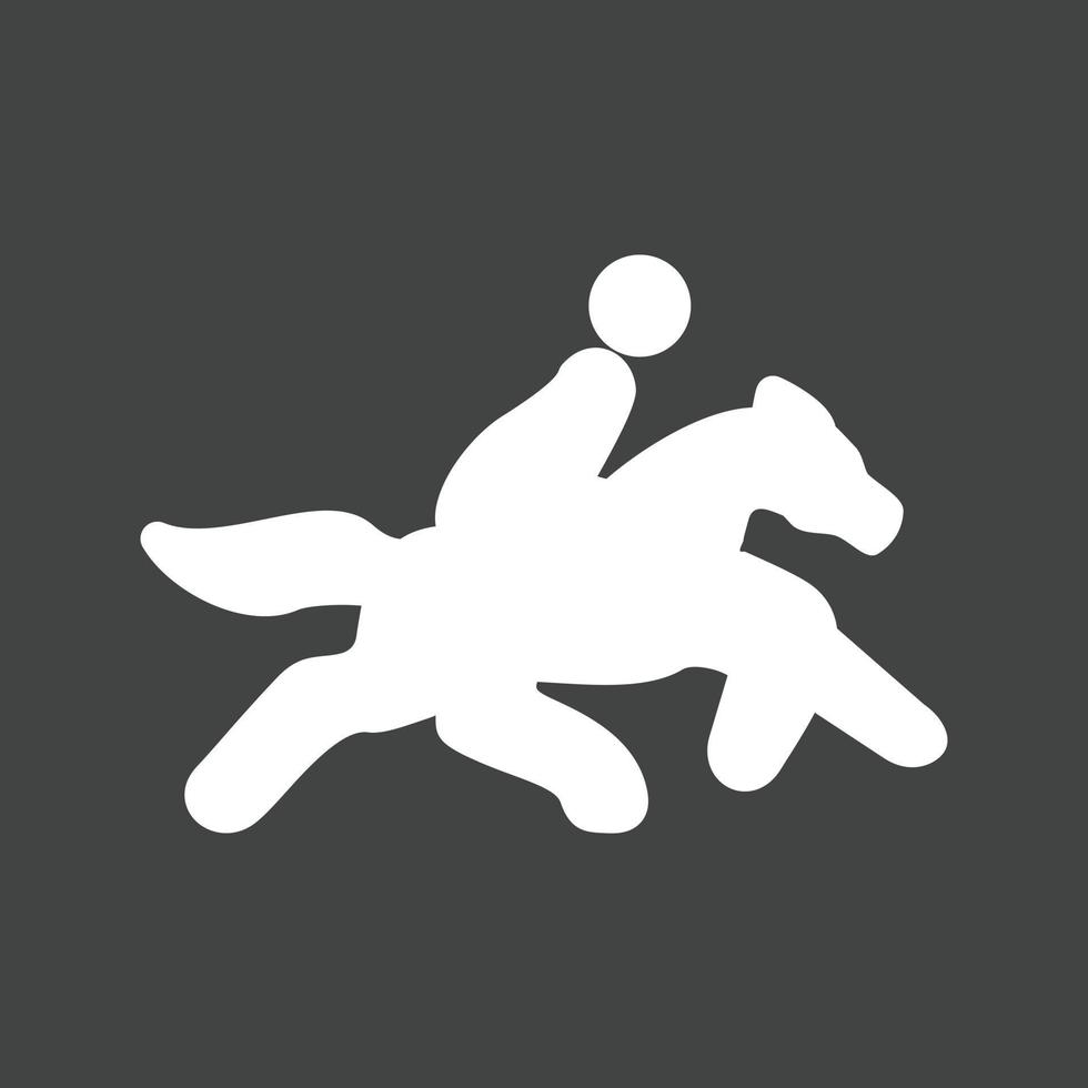 paard rijder glyph omgekeerd icoon vector