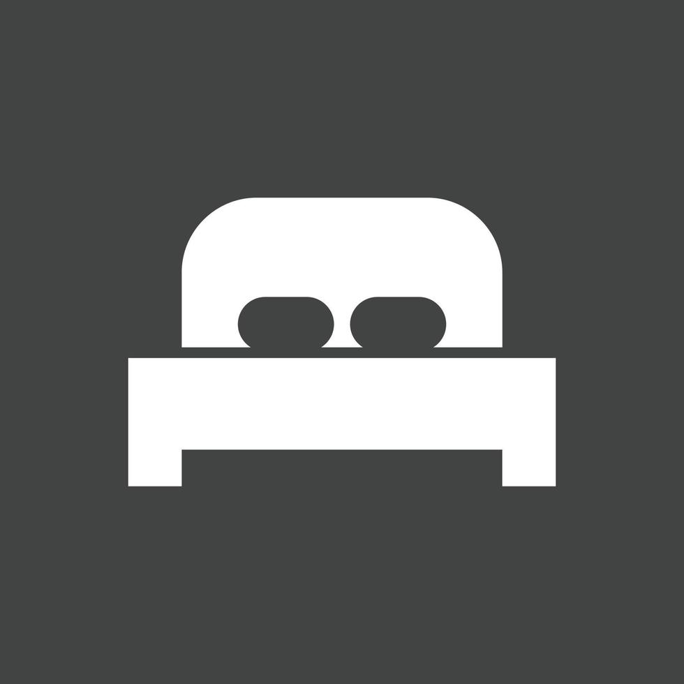 bed glyph omgekeerd pictogram vector