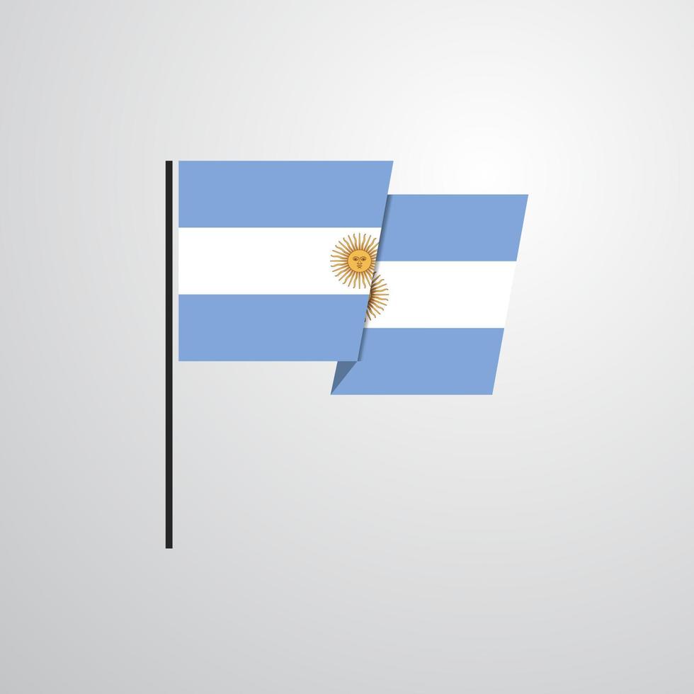 Argentinië golvend vlag ontwerp vector