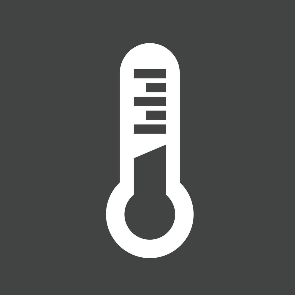 temperatuur glyph omgekeerd icoon vector