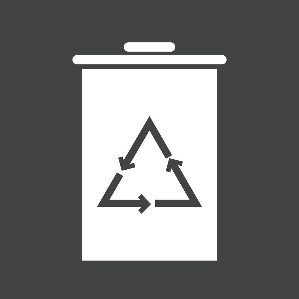 recycle bak glyph omgekeerd icoon vector