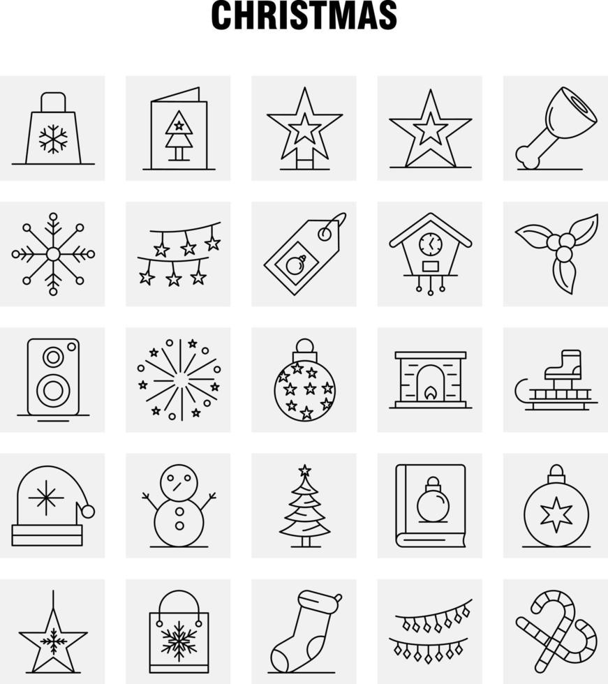 Kerstmis lijn icoon voor web afdrukken en mobiel uxui uitrusting zo net zo vervoer Kerstmis claus de kerstman snoep Kerstmis lolly zoet pictogram pak vector