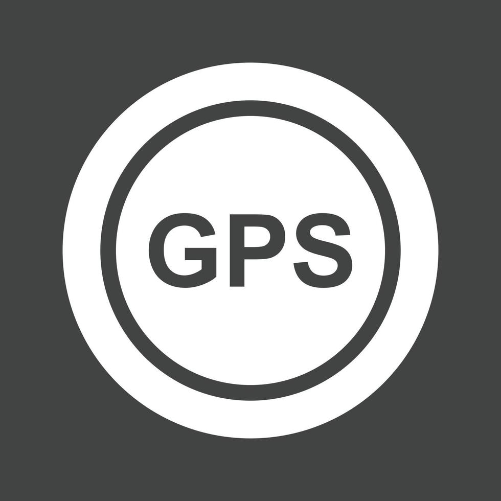 GPS ik glyph omgekeerd icoon vector