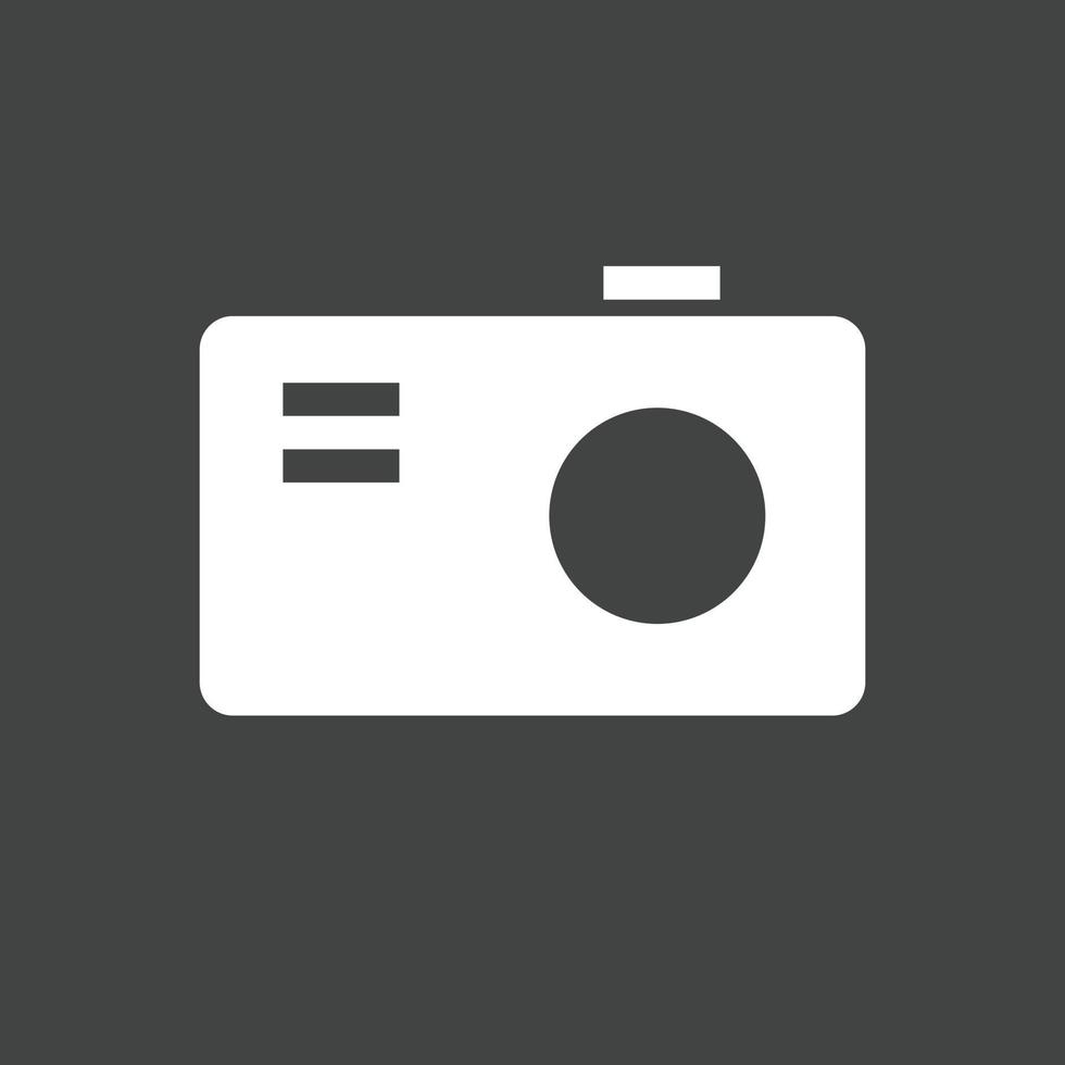 camera glyph omgekeerd icoon vector