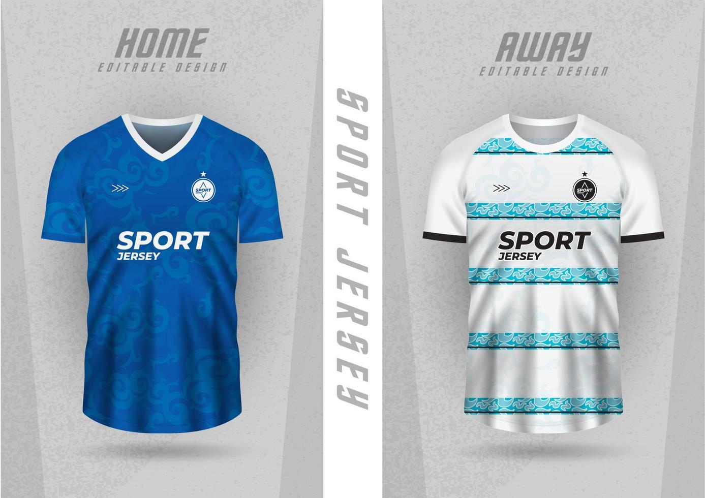 achtergrond mockup voor sport- truien, team truien, club truien, blauw strepen en wit en blauw gratis. vector