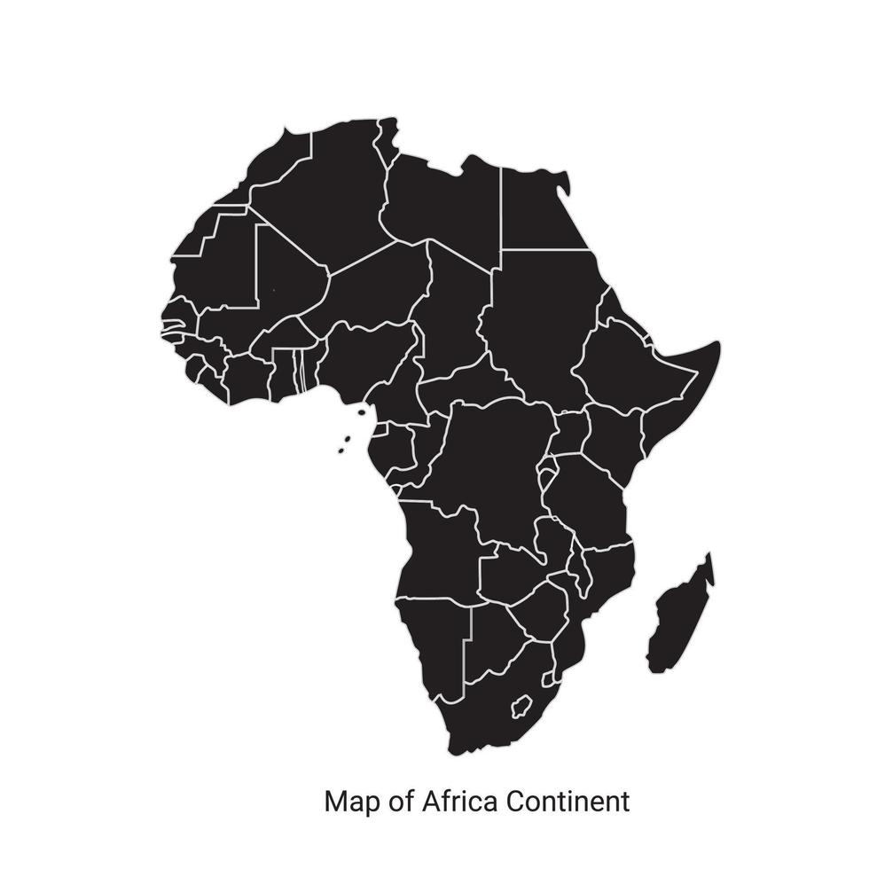 kaart van Afrika Afrika Regio's politiek kaart met single landen, tekening van Afrika kaart vector