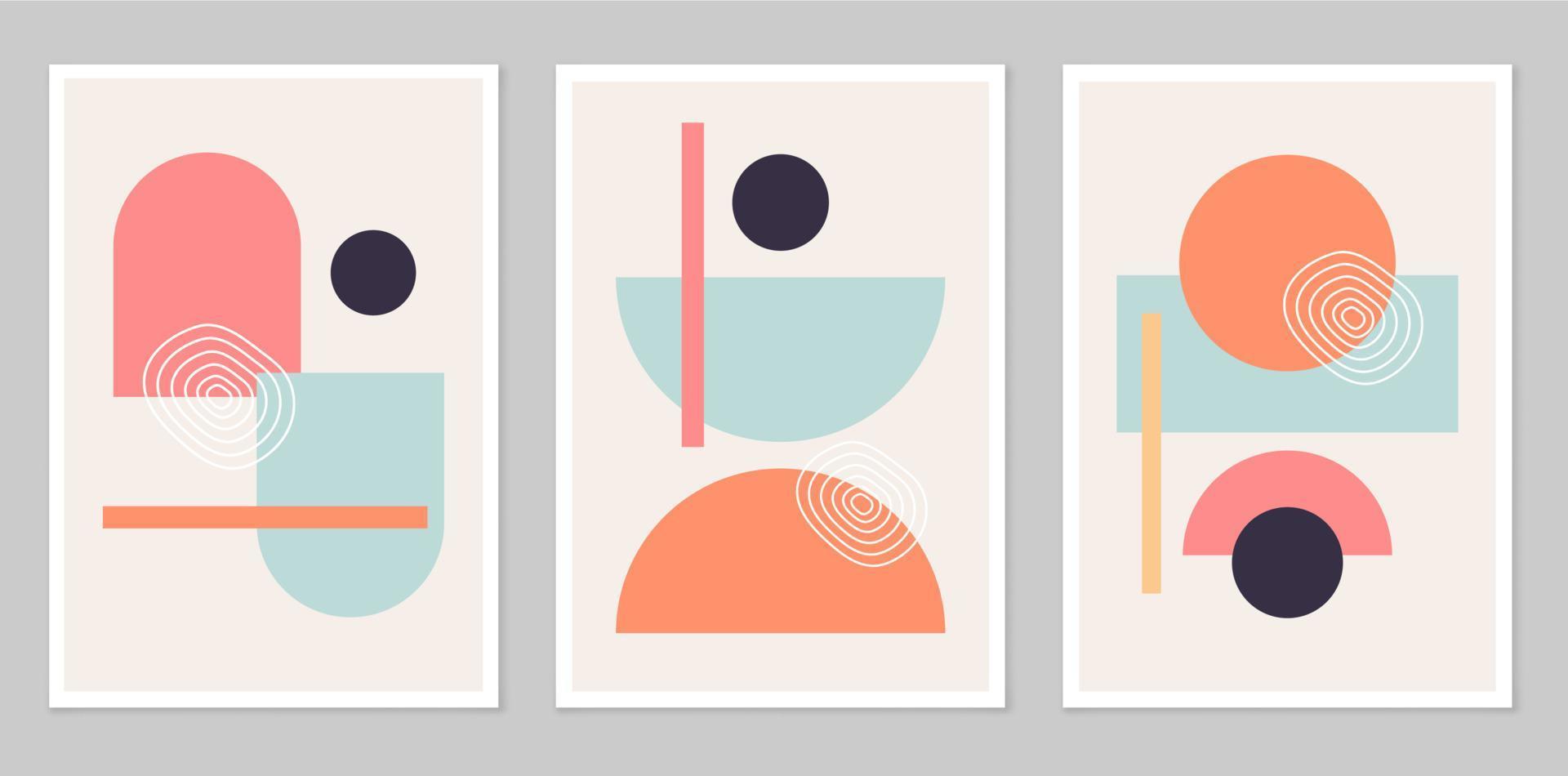 een reeks van abstract affiches. vector