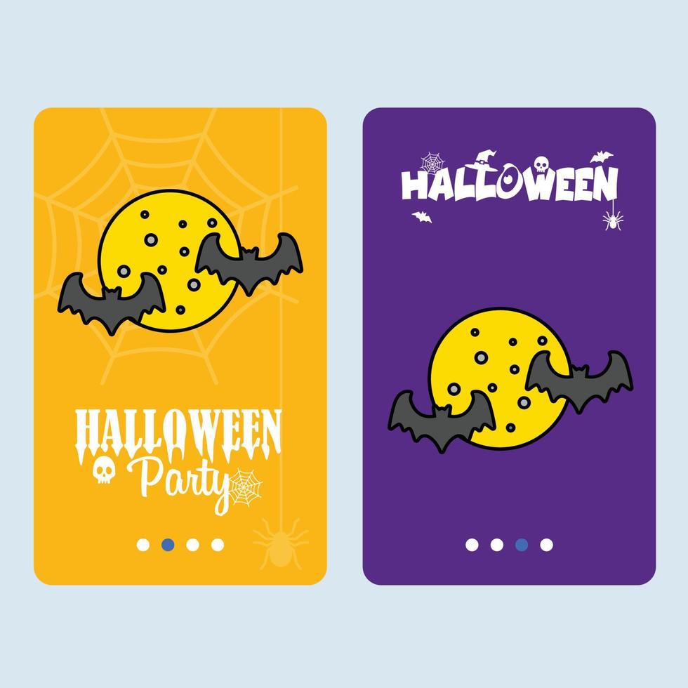 gelukkig halloween uitnodiging ontwerp met maan vector