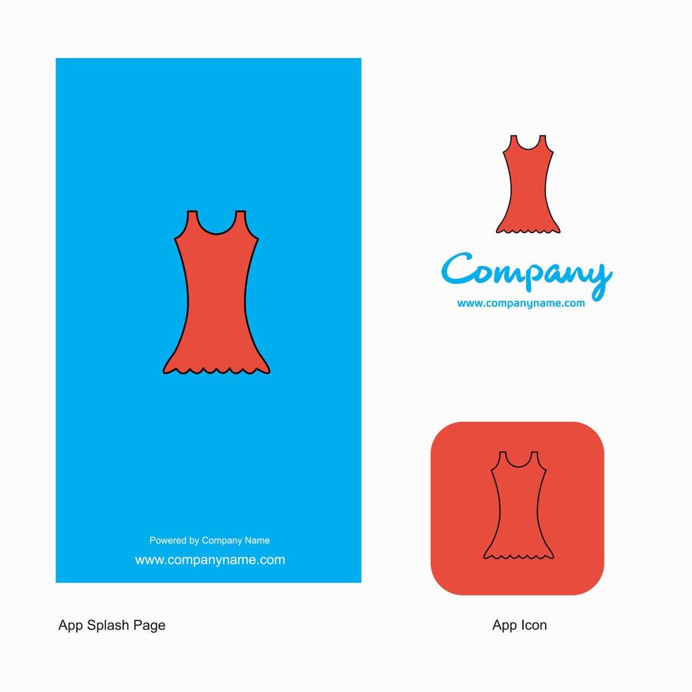 jurk bedrijf logo app icoon en plons bladzijde ontwerp creatief bedrijf app ontwerp elementen vector