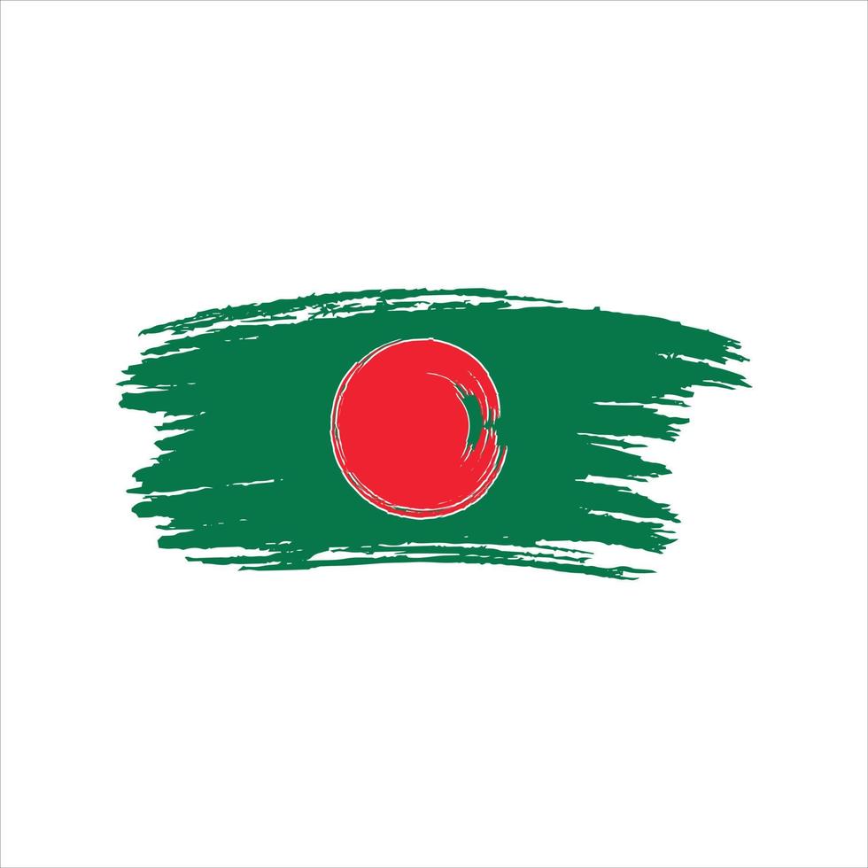 Bangladesh wijnoogst nationaal vlag. vector