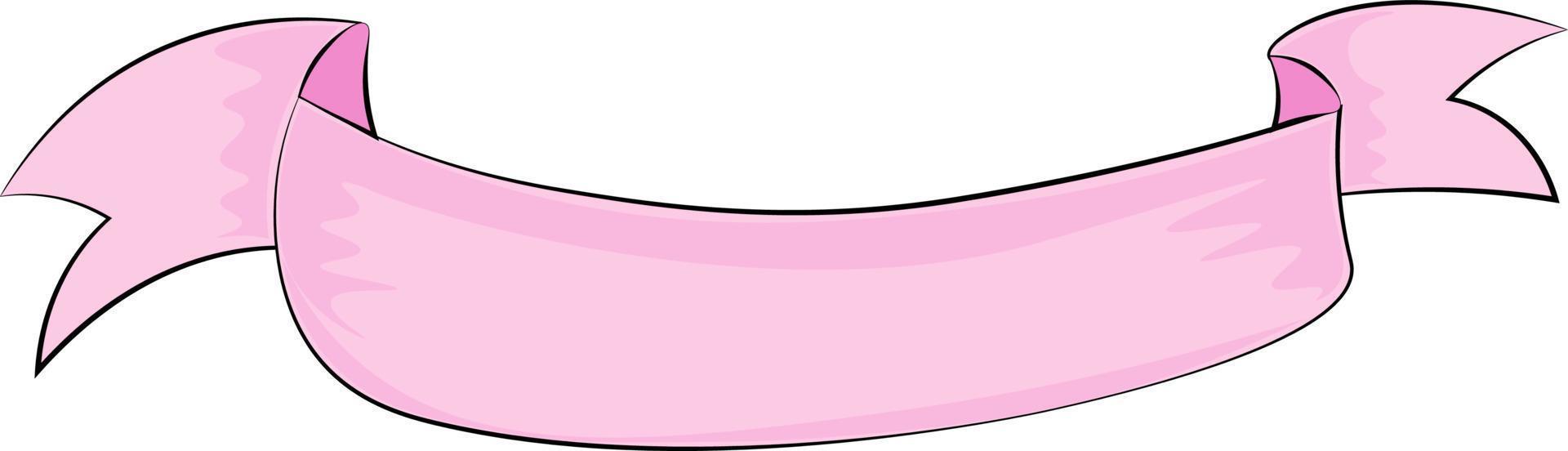 illustratie van roze lint banier vector