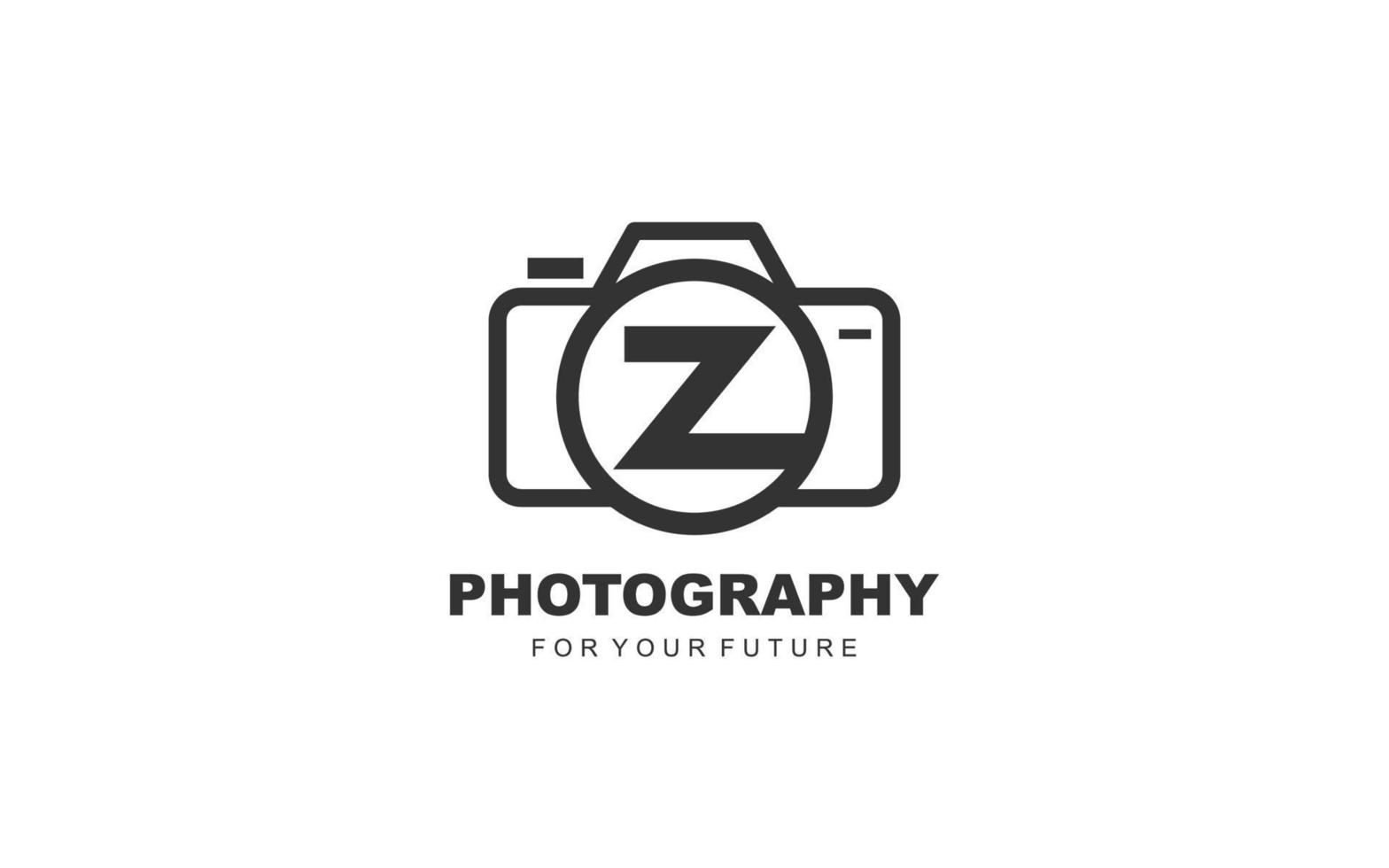 z logo fotografie voor branding bedrijf. camera sjabloon vector illustratie voor uw merk.