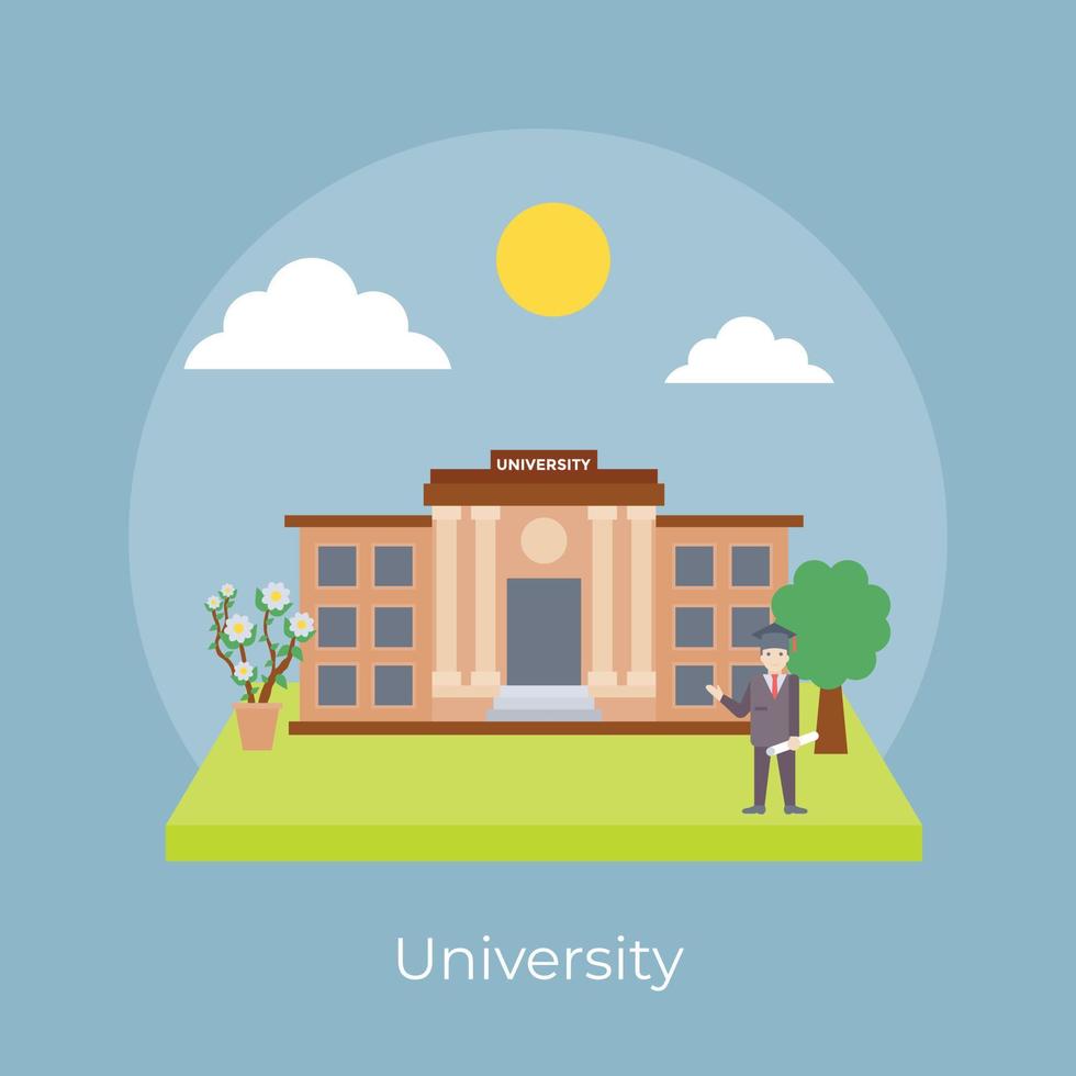 trendy universitaire concepten vector