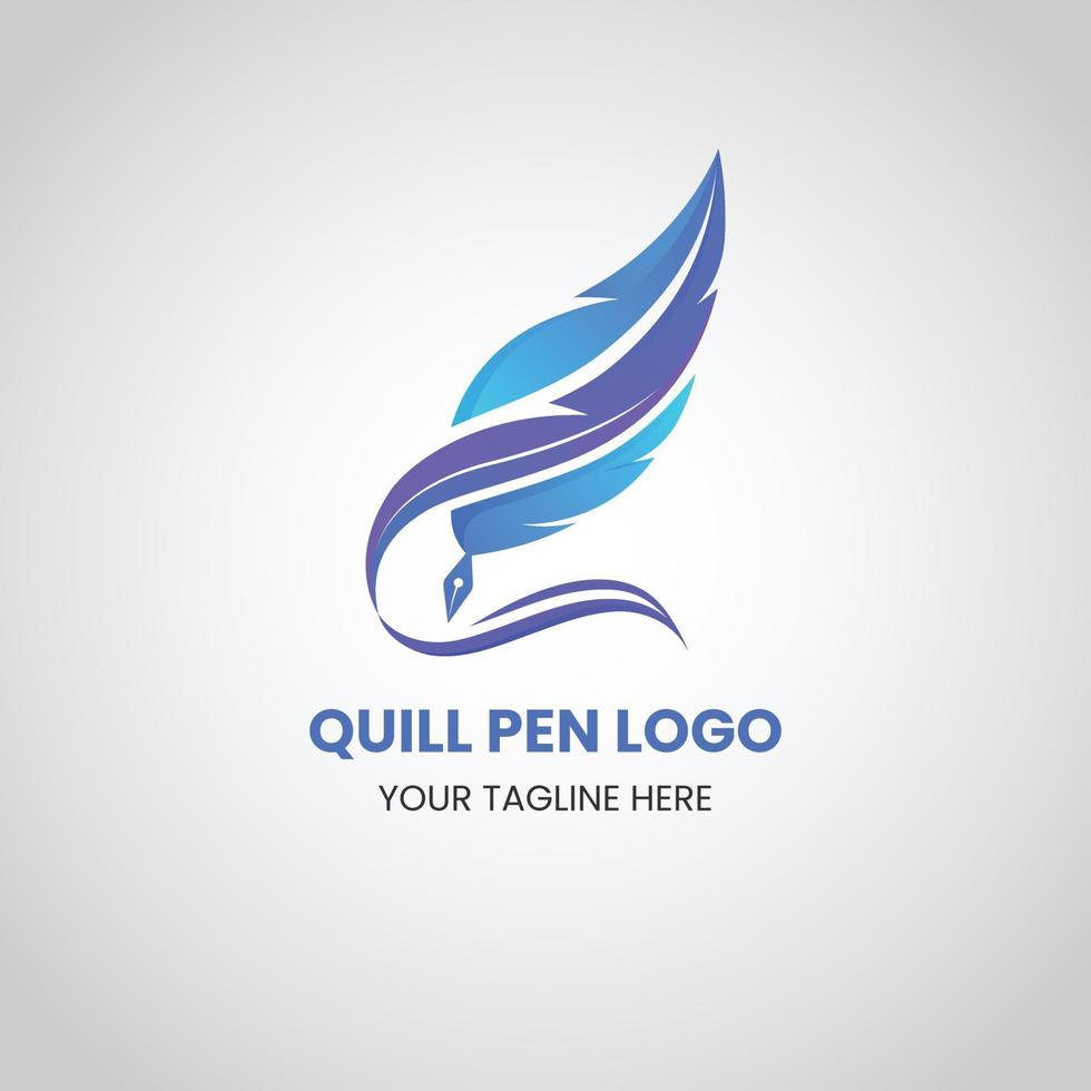 hand- getrokken schacht pen logo ontwerp sjabloon vector