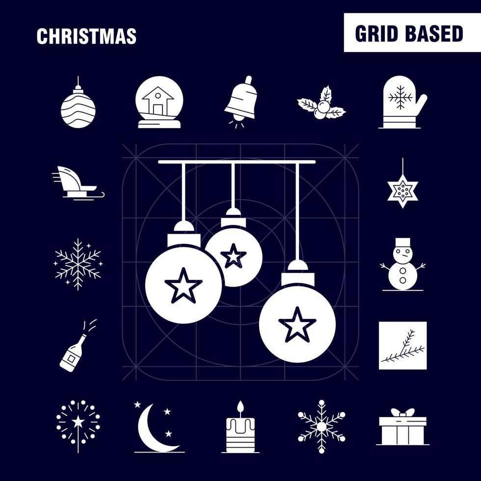 Kerstmis solide glyph icoon voor web afdrukken en mobiel uxui uitrusting zo net zo wolk bewolkt ster Kerstmis bier Kerstmis wijn drinken pictogram pak vector
