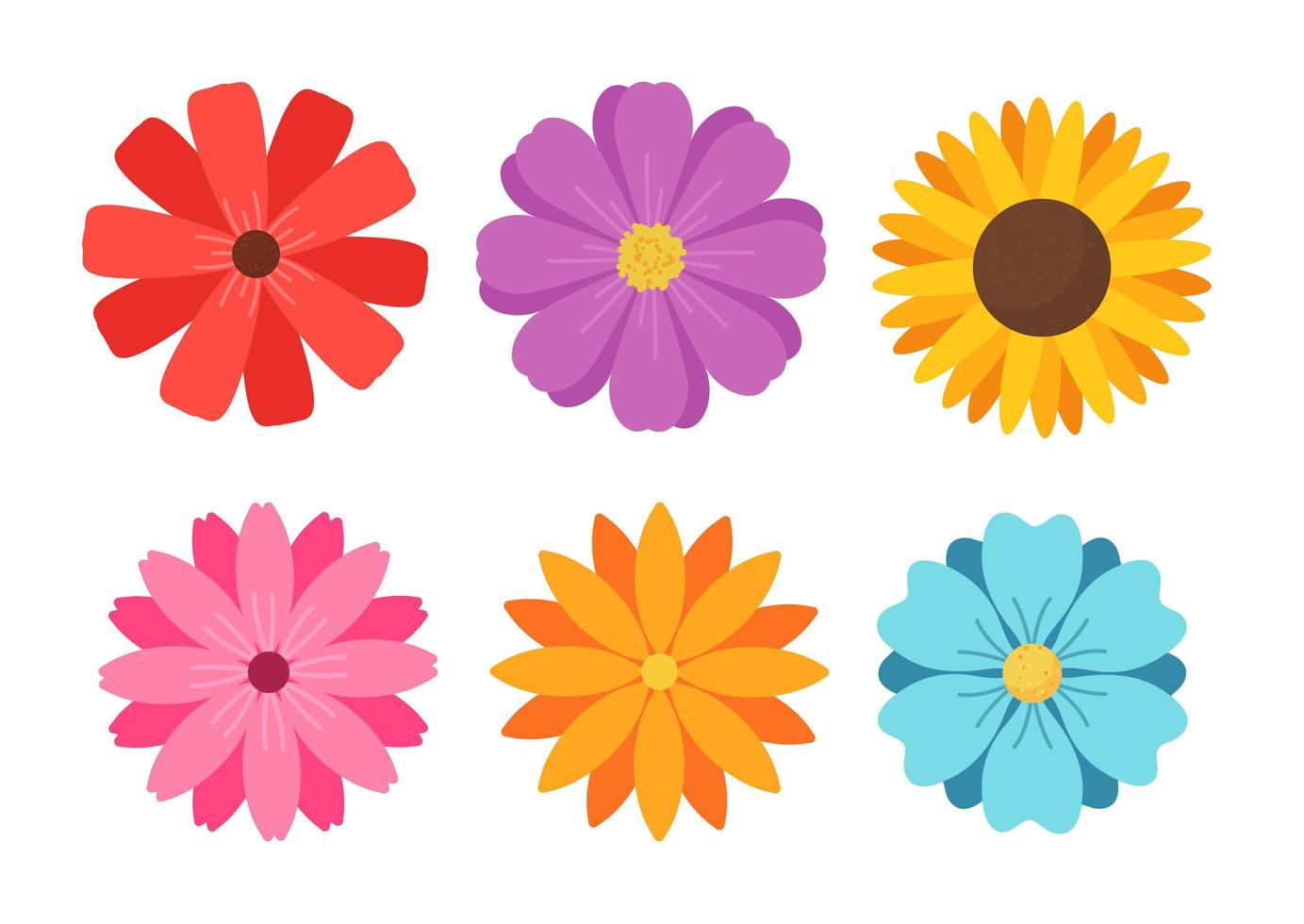 kleurrijke bloem set vector