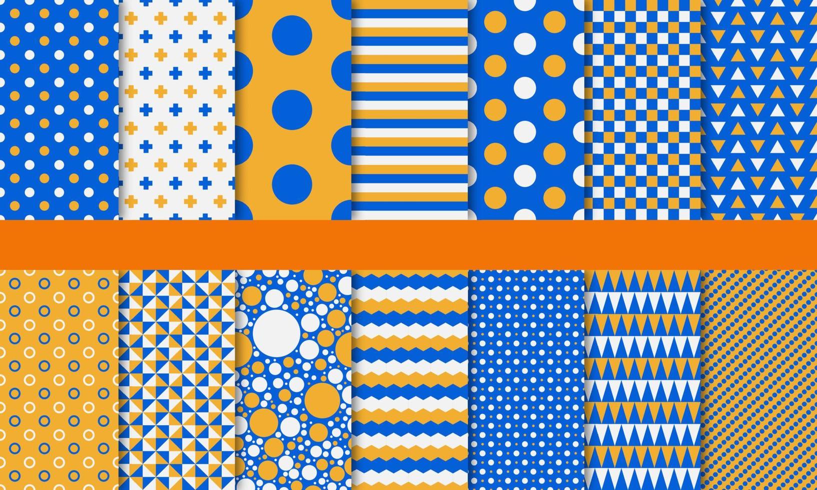 reeks van meetkundig naadloos patroon. reeks van abstract naadloos patronen. verzameling van gemakkelijk meetkundig achtergronden. vector illustratie
