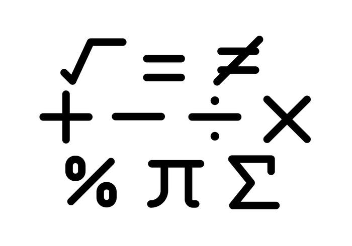 Gratis Math Symbol vectoren