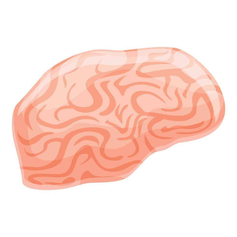 menselijk hersenen orgaan icoon, tekenfilm stijl vector