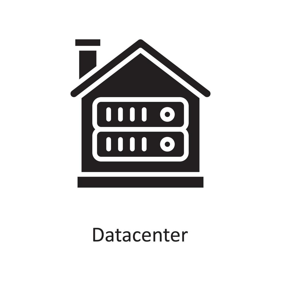 datacenter vector solide icoon ontwerp illustratie. wolk berekenen symbool Aan wit achtergrond eps 10 het dossier