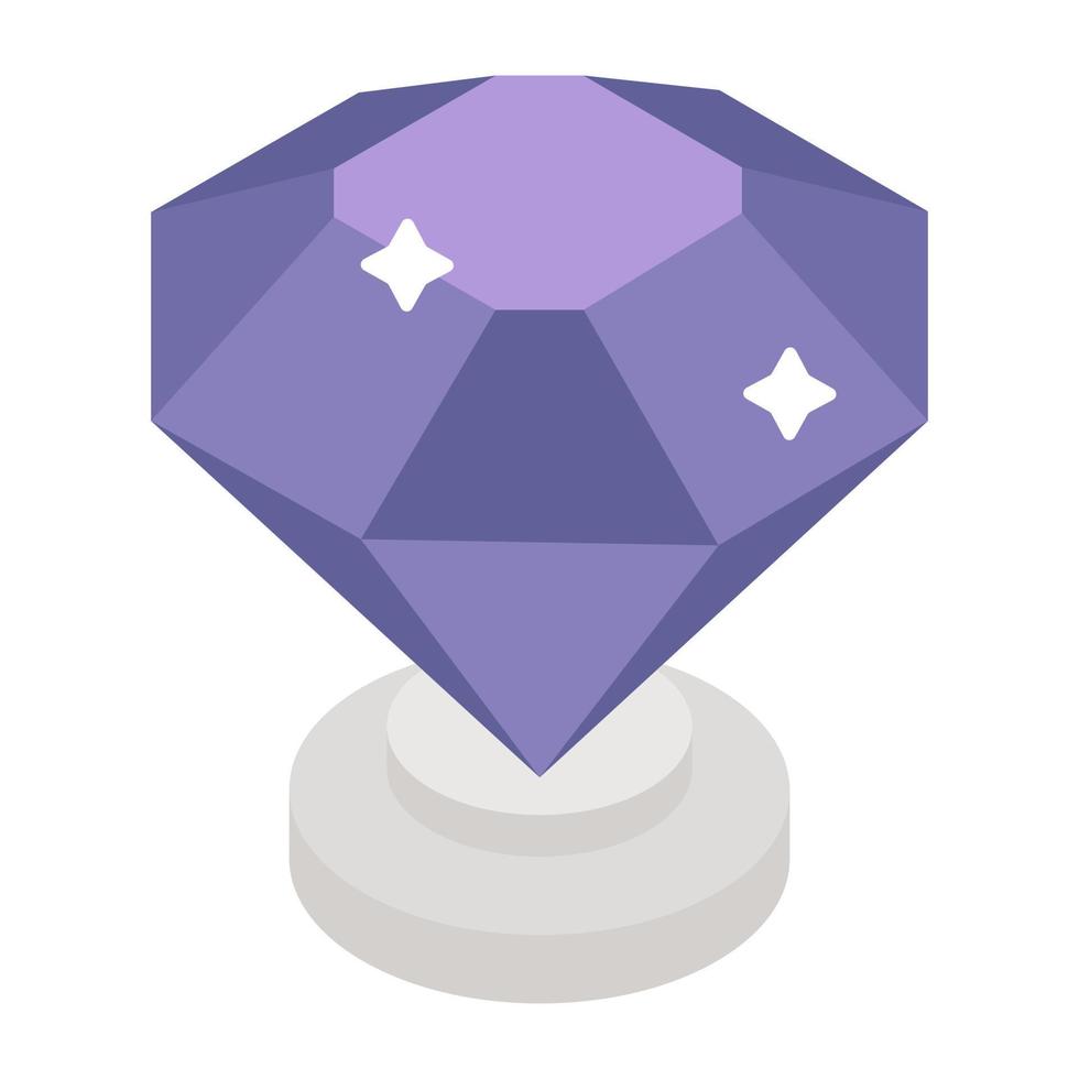 een icoon ontwerp van diamant vector