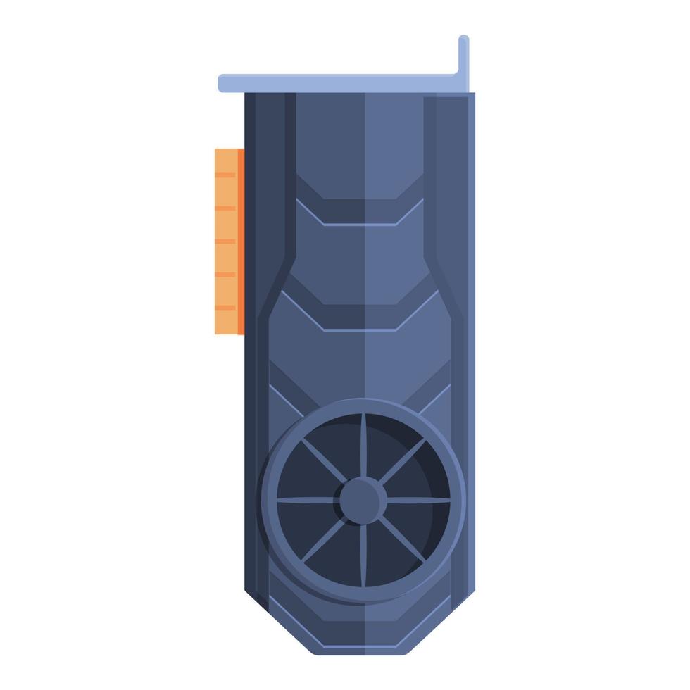 elektronisch GPU icoon, tekenfilm stijl vector