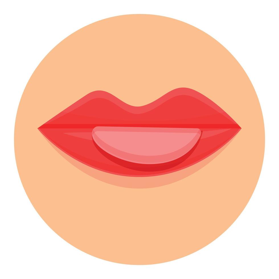 lippen orgaan icoon, tekenfilm stijl vector